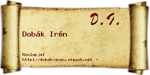 Dobák Irén névjegykártya