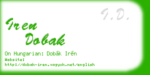 iren dobak business card